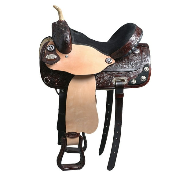 16 Western Horse Saddle American Leather Treeless Trail Barrel Hilason