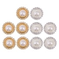 thumbnail image 4 of 5/10 piezas de de imitación con botón de perla Flatback Cabochon Charms accesorios de fabricación de joyas para la decoración 10 piezas oro plata, 4 of 9