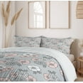 thumbnail image 6 of Ambesonne Nature Duvet Cover Sets, Colorful Flowers Pattern, 2-Queen, Pale Taupe Pale Pink, 6 of 7