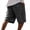 Black, variant on Mens Casual Shorts Elastic Waistband Drawstring Lightweight Classic Bermuda Shorts Summer Beach Vacation with Pockets Dark Green L