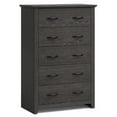 thumbnail image 1 of Costway 5 Drawer Chest Storage Dresser Tall Cabinet Organizer Bedroom Hallway Dark Grey, 1 of 10