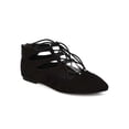 thumbnail image 1 of New Women Nature Breeze Langley-01 Suede Pointy Toe Zipper Lace Up Flat Size, 1 of 5