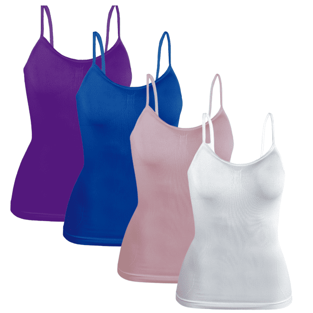 Set 4 Blusas Mujer Tirantes Casual Blusa Negra Crop Top Dama UNITALLA