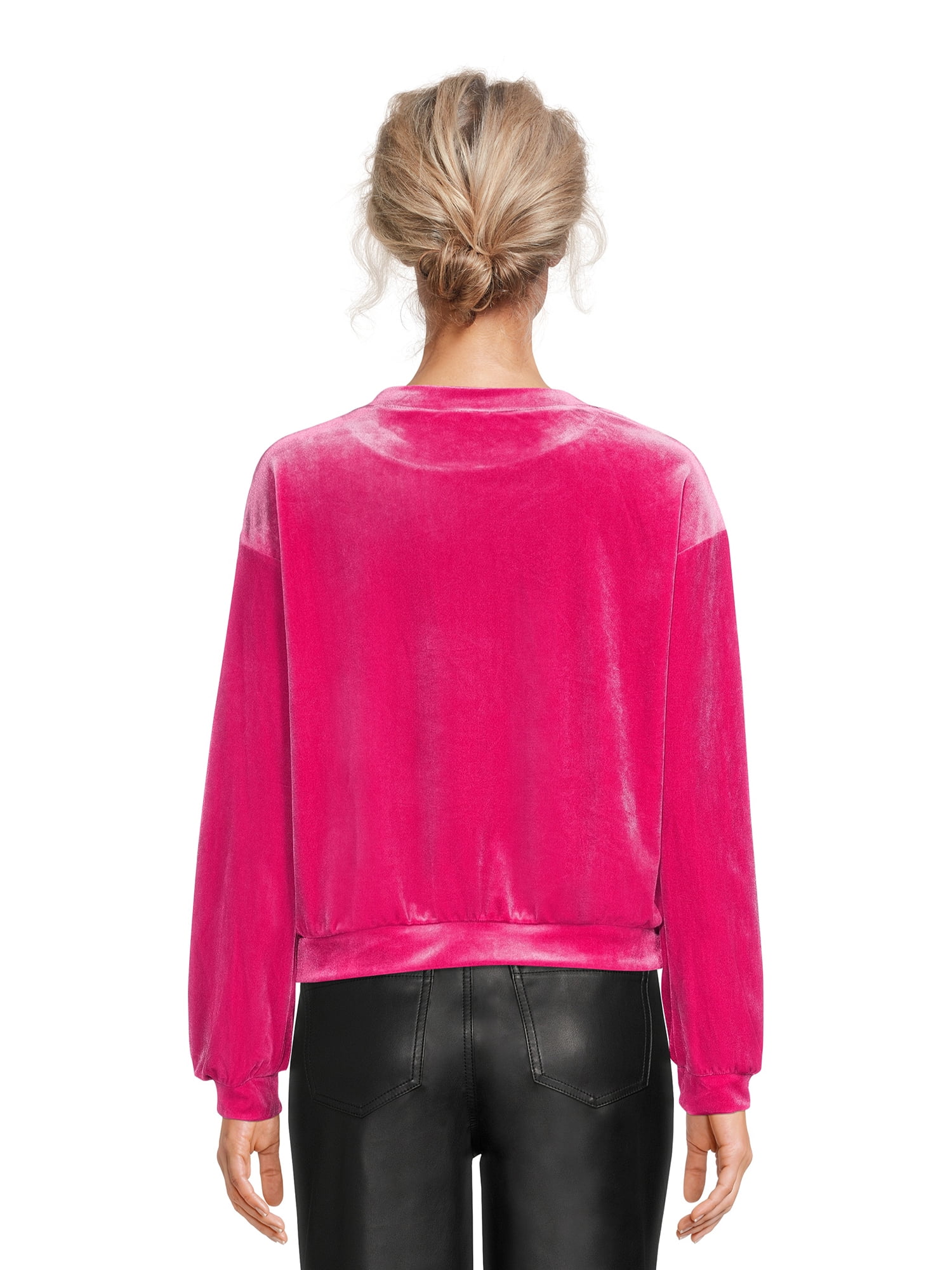 Self Esteem Juniors Drop Shoulder Velvet Pullover