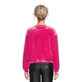 thumbnail image 3 of Self Esteem Juniors Drop Shoulder Velvet Pullover, 3 of 5