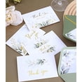 thumbnail image 7 of 100 PK Luxurious Gold Thank You Cards with Envelopes Bulk Sage Green - 5x3.5 Inches Wedding Thank You Notes Baby Shower Greenery Bridal Shower Small Business, 7 of 7