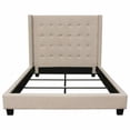thumbnail image 3 of Diamond Sofa Madison Ave Tufted Wing Eastern King Bed in Sand Button Tufted Fabric, 3 of 11
