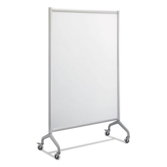 Safco Products 2017WBS 66 x 42 in. Rumba Full Panel Whiteboard Collaboration Screen, White & Gray