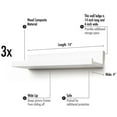 thumbnail image 5 of Veryke 14 Inches Floating Wall Shelves, Wooden Wall Shelf for Home - Set of 3 - White, 5 of 6