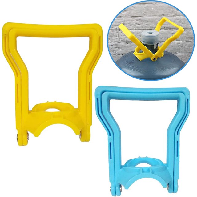 Mango ergonómico avanzado para botella de agua, mango para botella de agua potable (amarillo y azul), 2 uds.