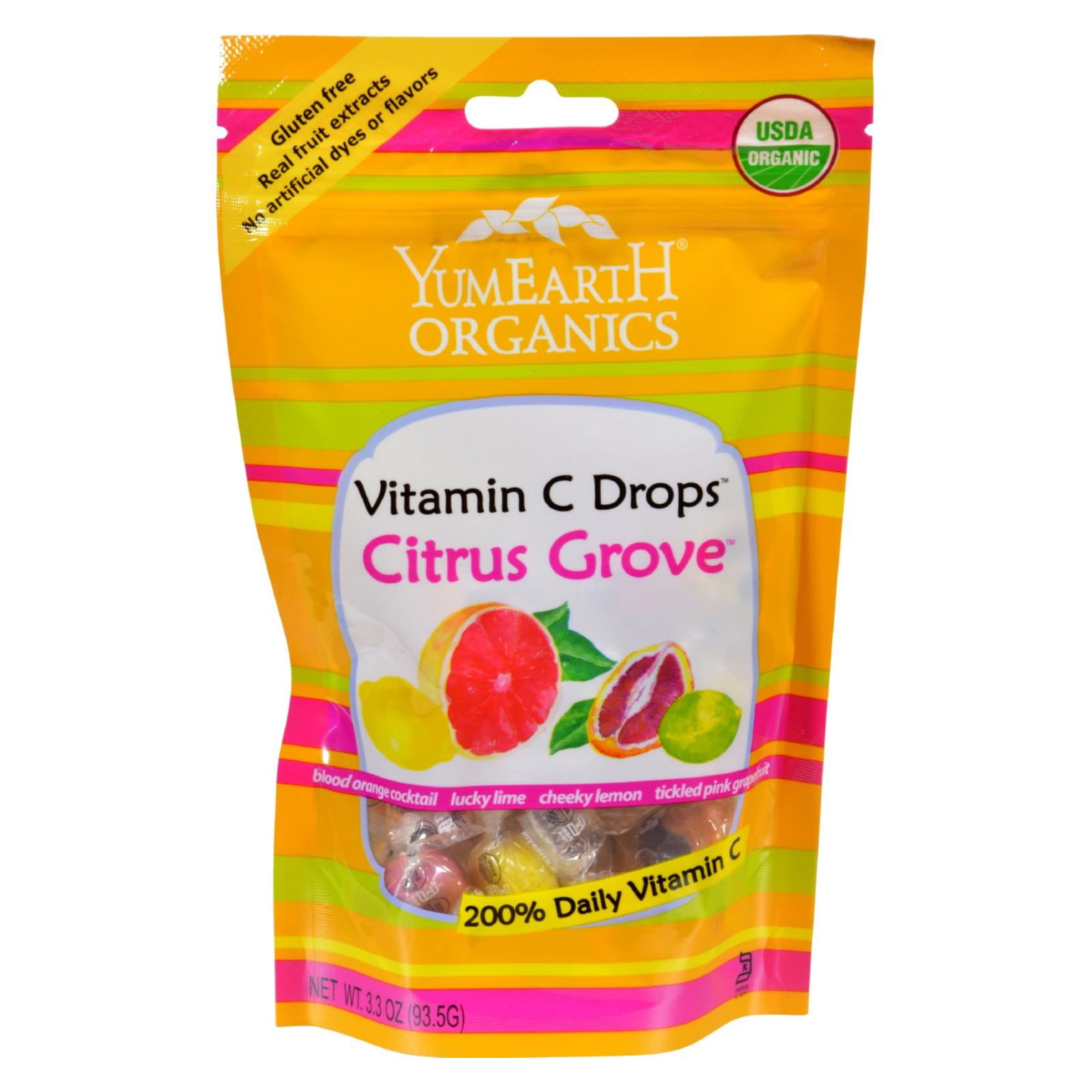 Yummy Earth Organic Vitamin C Drops Citrus Grove , 3.3 Oz