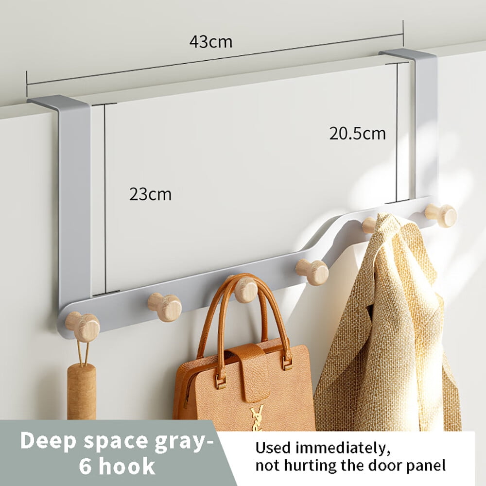 FASLMH Over The Door Hooks, Door Hanger Hook Over Door Hanger with 6