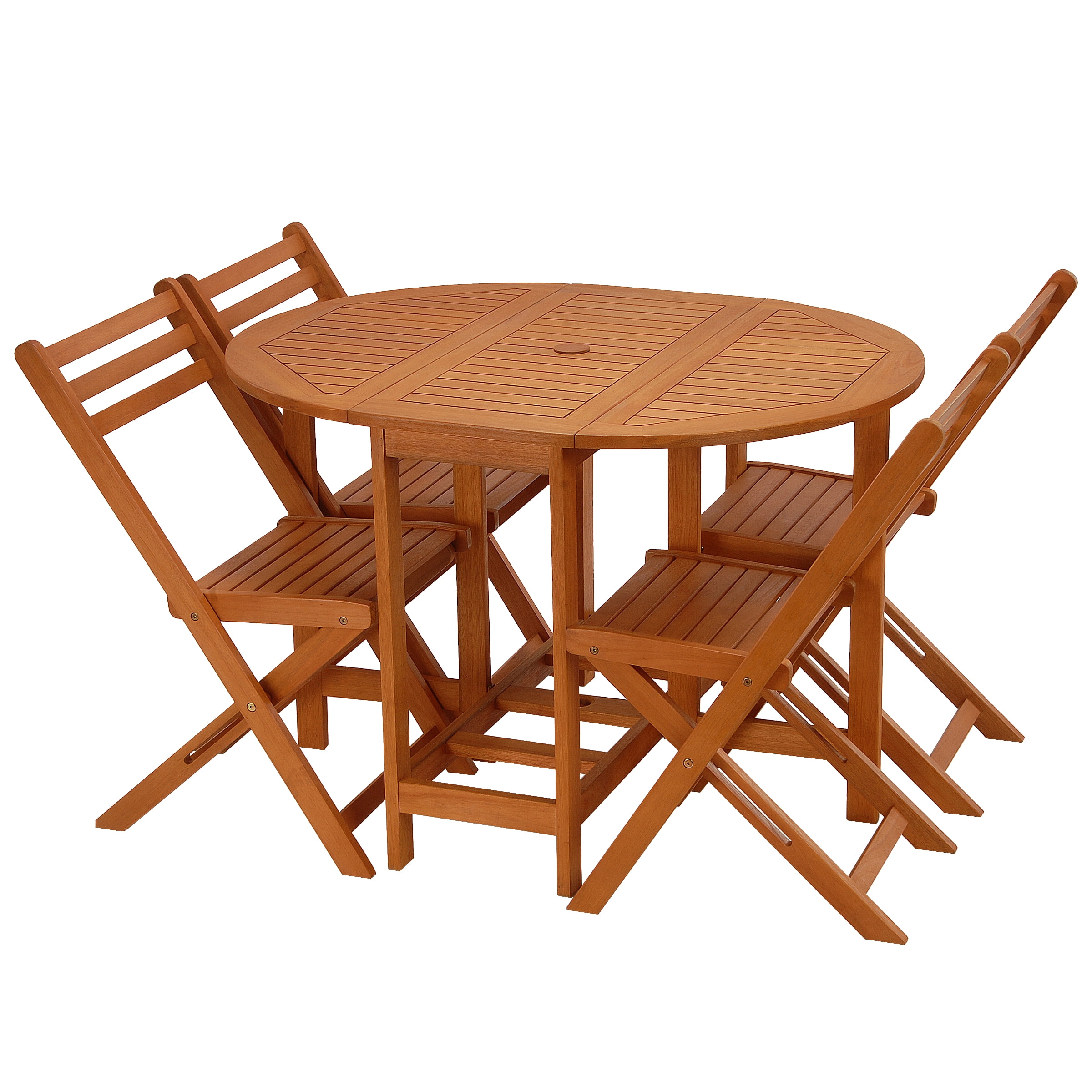 5Piece Eucalyptus Grandis Wood Patio Set