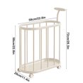 thumbnail image 3 of QTOCIO Sports Fitness Equipment Storage Rack Yoga Mat Storage Basket Home Basketball Storage Rack Badminton Racket Storage Cart, 3 of 4