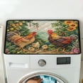 thumbnail image 5 of ZIATUBLES Washing Machine Cover Pad for The Top Dust Proof Washer and Dryer Machine Top Cover Mat for Laundry Room Home Deocr Accessories, 24 x 19.7 Inch, Rooster Chicken Floral, 5 of 7