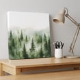 thumbnail image 4 of Ships Next Day Canvas Wall Art 8"x8",Green Mist Forest Wood Framed Canvas Print Painting,Foggy Mountain Tree Nature Landscape Ready to Hang Small Picture Wall Decor for Home Bathroom Nursery Kitchen, 4 of 9