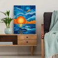thumbnail image 5 of Abstract Swirl Sun Ocean Canvas Wall Art, Modern Coastal Print for Living Room, Bedroom, Office and Cafe Decor, 5 of 8