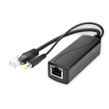 2X Gigabit Mini PoE Splitter 10/100/1000Mbps POE Splitter DC Output 12V Power over Ethernet IEEE 802.3af Black,2x POE separator,Black