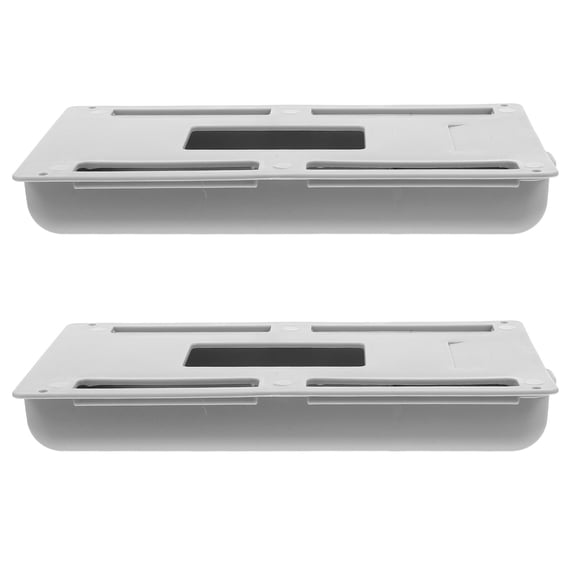 UPOUART 2-Pack Under Desk Storage Drawers Grey Hidden Organizer with Easy Installation for Office and Home Workspace