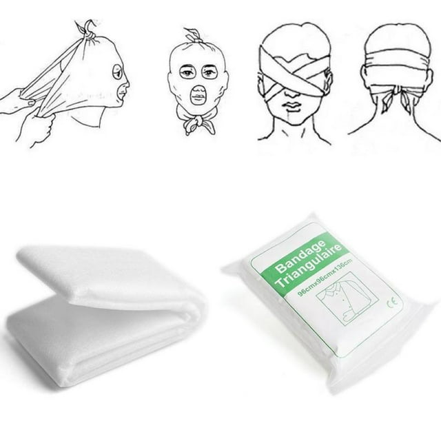 Lubelski Medical Burn Dressing Triangular Bandage Wrap Emergency Wound Care First Aid Kit