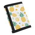 thumbnail image 2 of FUIALDOLG Pineapple & Orange Slice Tropical Print Children's Wallet, Polyester Trifold Money Organizer for Outdoor, Zippered Large Capacity Trifold Card Wallet, 2 of 6