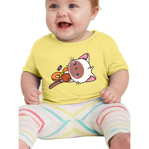 Cute Mewmmy W Candy. T-Shirt Infant -Image by Shutterstock, 12 Months