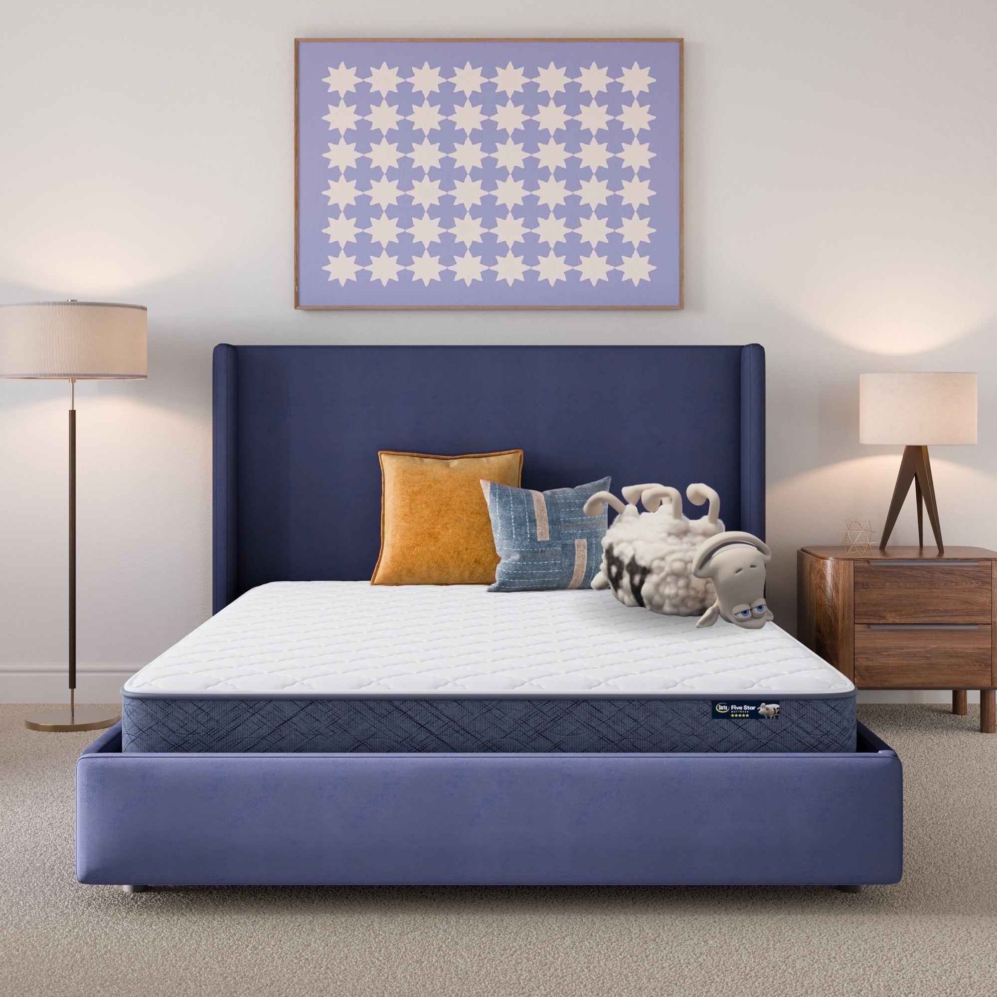 Serta 7" Twin Mattress, Five Star Mattress Firm, Innerspring Adult Sertapedic, Hybrid, Mattress in a Box, Twin Size Mattress