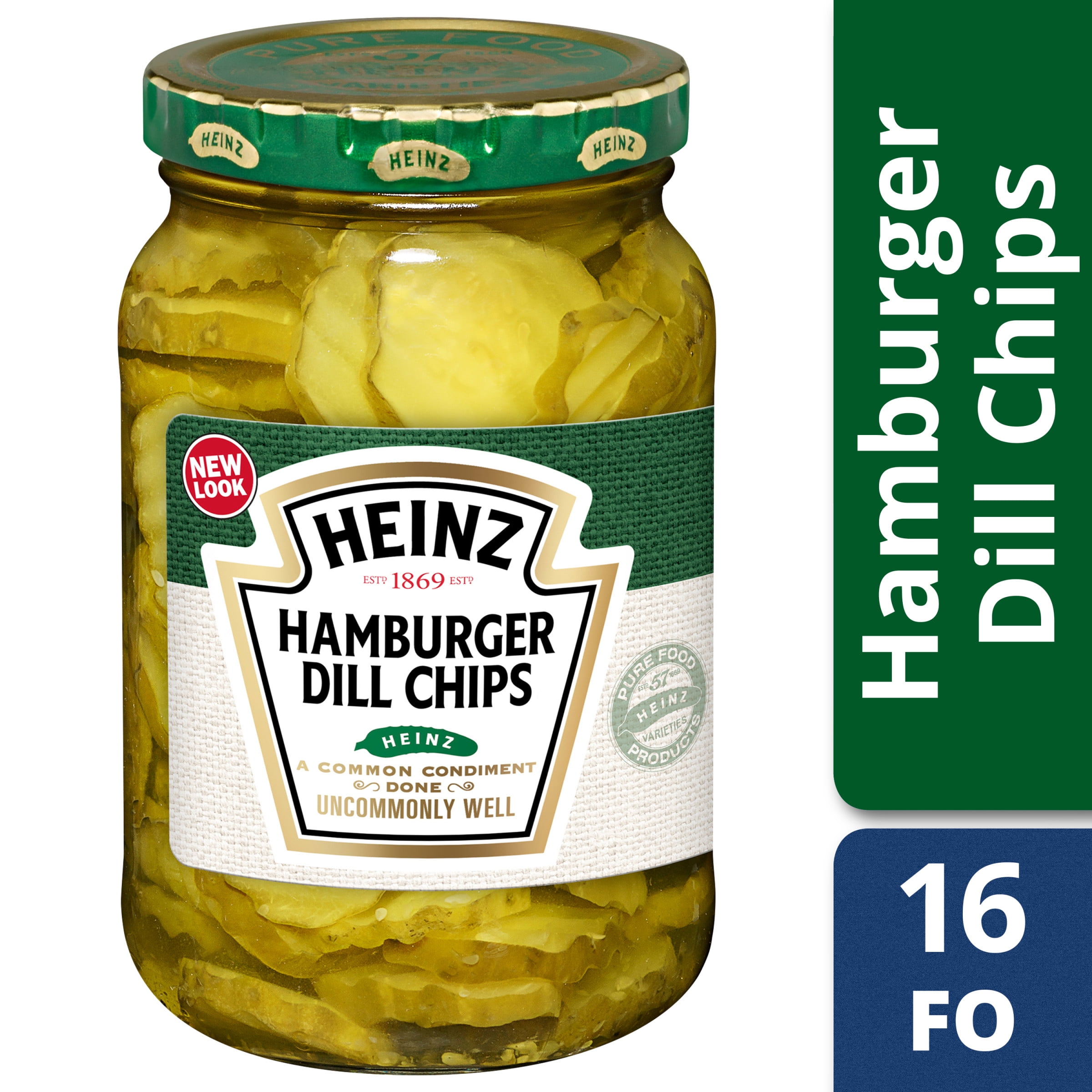 Heinz Hamburger Dill Pickle Chips 16 fl oz Jar