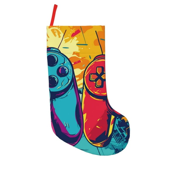 Goofa Gaming for Christmas Stockings, 18inch Xmas Hanging Stocking Decorations for Christmas Party Family Decor