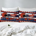 thumbnail image 4 of Erosebridal Ball Gaming Rugby Bed Sheets King,Football City Denver Bedding King Size,Gamer Room Decorative,Super Cozy,4pcs, 4 of 7