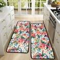 thumbnail image 4 of Kitchen Rugs Sets Of 2,Pioneer Flower Floral Print Pattern Anti Fatigue Kitchen Mat Rugs Non Slip Washable,Decorative Kitchen Floor Mats for Kitchen,Sink,Laundry,17"x47"+17"x47", 4 of 5