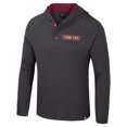 thumbnail image 2 of Men's Colosseum  Charcoal Florida State Seminoles Dujour Ralgan Long Sleeve Henley Hoodie T-Shirt, 2 of 3