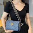 thumbnail image 4 of Bolso de hombro con correa ancha sólida para mujer, bolso de mensajero de viaje informal de cuero PU FLhrweasw Nuevo, 4 of 9