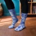 thumbnail image 3 of BambooMN Women's Bamboo Tie Dye Crew Socks - Blue - Extra Large - 2 pairs, 3 of 4