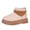 Beige, variant on Faux Suede Mini Boots for Women Fleece Lined Versatile Round Toe Boho Boots Slip On Platform Snow Boots, Gifts for Women
