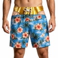 thumbnail image 3 of Novelty Cutout Funny Swim Trunks Men US Flag Print Drawstring Quick Dry Beach Board Shorts, 3 of 3