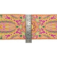 thumbnail image 2 of IBA Indianbeautifulart Yellow Mandala Kaleidoscope Velvet&nbsp;Trim&nbsp;Fabric Sewing Fabric Lace Dressmaking Printed Sewing Lace 9 Yards 4 Inches, 2 of 4
