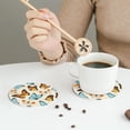 thumbnail image 6 of Disketp Butterflies Funny Coasters,6 Pcs Leather Coasters With Holder, Perfect Housewarming Hostess Gifts,Protect Furniture From Water Marks Scratch And Damage, 6 of 9