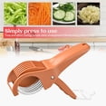 thumbnail image 6 of Miyuadkai Stainless Steel Fruit and Vegetable Slicer Orange, Salad Cutter Chopper Portable Manual Banana Slicer Creative Fruit Vegetable Slicer Home Kitchen Gadgets Chopping Tool, a Slicer, 6 of 9