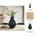 thumbnail image 4 of Modern Decorative Vase - Textured Terracotta Flower Vase for Home, Office, Bedroom & Living Room - 18" Black, 4 of 10