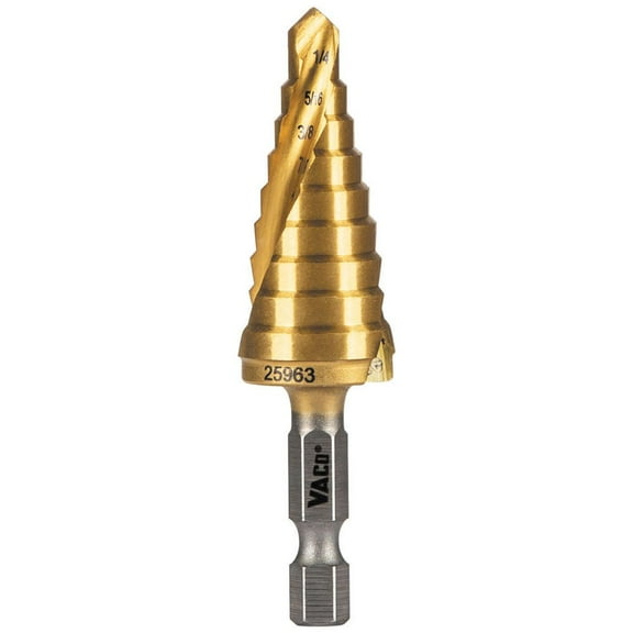 Klein Tools 25963 Step Drill Bit, Spiral Double-Fluted