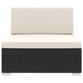thumbnail image 3 of vidaXL Sectional Middle Seat with Cushions Poly Rattan Black, 3 of 5