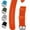 Orange, variant on Silicone Replacement Watch Band - Quick Release Soft Rubber Strap - Waterproof, Textured Tire Pattern (24mm, Orange)