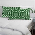 thumbnail image 3 of St. Patrick's Day Pillow Covers, Linen Long Throw Pillow Case, Spring Shamrock Plants Green Plaid Holiday Pillow Protector Decorative Cushion Cover for Living Room/Bedroom 12" x 20", 3 of 8