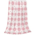 thumbnail image 2 of Honeii Plaid Heart Print Fleece Blanket - Throw Blanket for Bed, Sofa, Couch, Camping, and Travel , Microplush Ultra Soft Warm Blanket-80"x60", 2 of 7