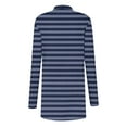 thumbnail image 5 of Fznquz Women's Cardigans Long Sleeve Trendy Long Sweater Blue Open Front 2025 Striped Jacket, 5 of 7
