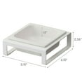 thumbnail image 4 of Yamazaki Home Single Pet Food Bowl - Two Styles, Steel and Ceramic, Short, 1.25 White, 4 of 5