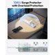 thumbnail image 4 of NTONPOWER Cable de extensión plano blanco, protector contra sobretensiones 1080J con 6 salidas y 3 puertos USB (1 USB C), protección contra sobrecarga de 1625W/13A, 4 of 5