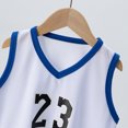 thumbnail image 5 of oqasdz Baby Boy Outfits Kids Basketball Short Set Quick Drying V Neck Vest and Shorts Sports Active Two Piece Set /11-12 Years, 5 of 6