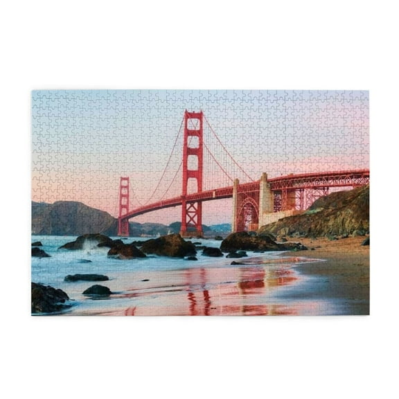 500 Piece Golden Gate Bridge Jigsaw Puzzle For Adults – Vibrant San Francisco Landmark, Challenging & Relaxing Brain Exercise, Artistic Home Wall Decor Gift